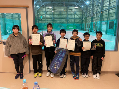 2023冬休みジュニアテニス大会小学5年生以上の部優勝者