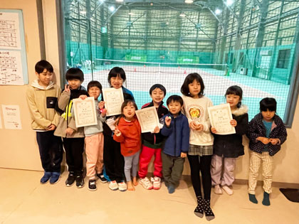 2025冬休みジュニアテニス大会Jr.1・2クラスの部優勝者