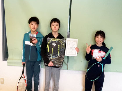 2025冬休みジュニアテニス大会Jr.Tクラスの部優勝者